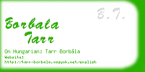 borbala tarr business card