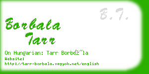 borbala tarr business card